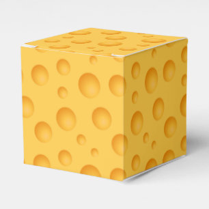 Yellow Cheese Pattern Favour Box