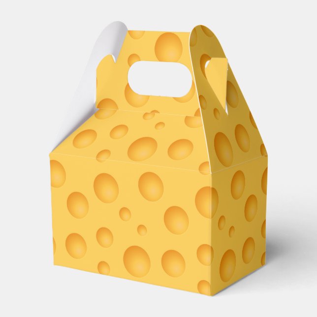 Yellow Cheese Pattern Favour Box (Front Side)