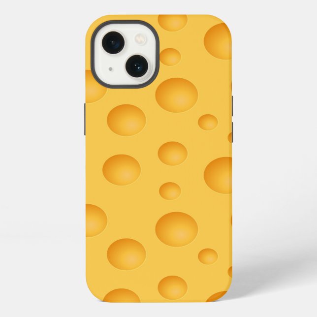 Yellow Cheese Pattern iPhone Case (Back)