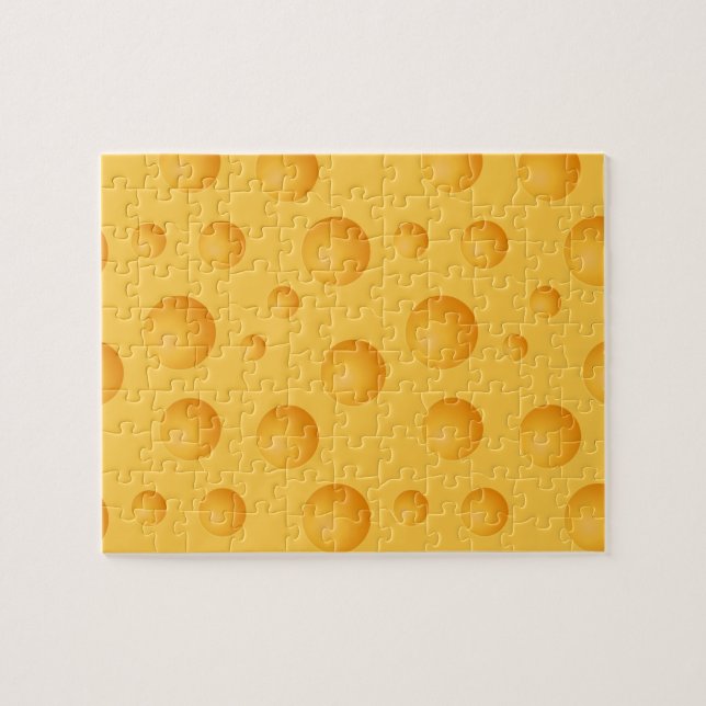 Yellow Cheese Pattern Jigsaw Puzzle (Horizontal)
