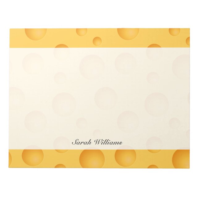 Yellow Cheese Pattern Notepad (Front)