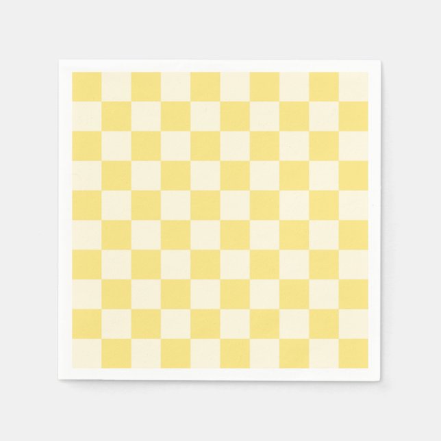 Yellow Chequerboard Napkin (Front)