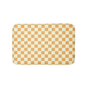 yellow chequered bath mat