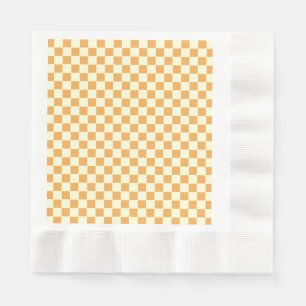 yellow chequered napkin