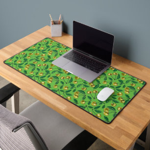 Yellow cherries desk mat