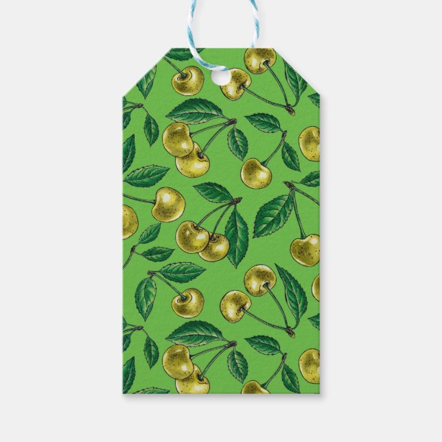 Yellow cherries gift tags (Front)