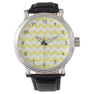 Yellow Chevron Design Watch