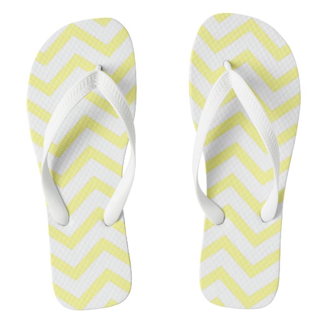Yellow Chevron Jandals (Footbed)