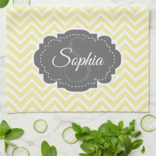 Yellow Chevron Kitchen Towel