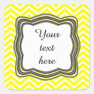 Yellow Chevron Label