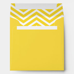 Yellow Chevron Lined Envelopes