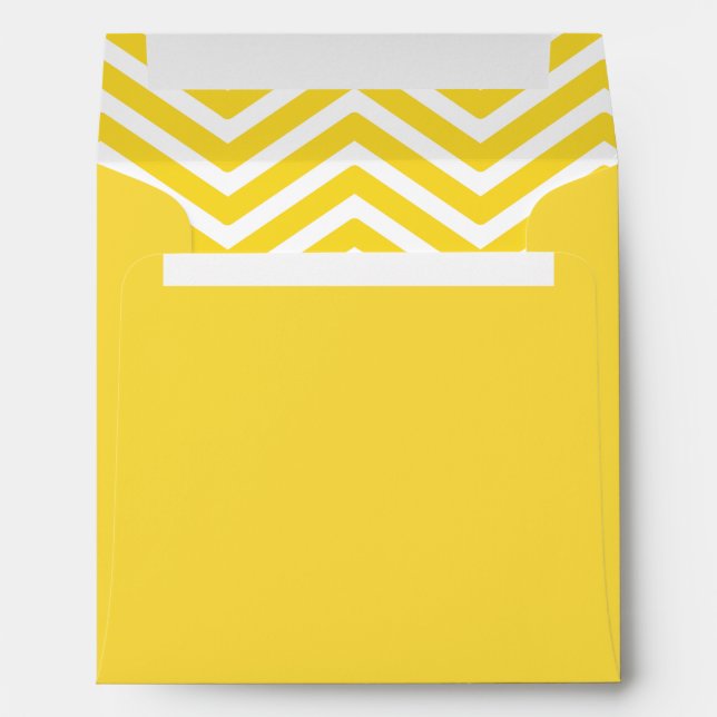 Yellow Chevron Lined Envelopes (Back (Bottom))
