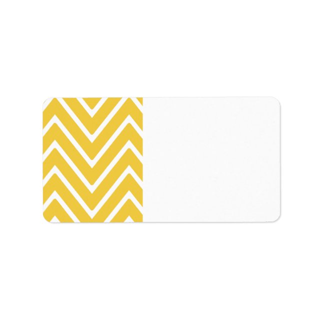 Yellow Chevron Pattern 2 Label (Front)