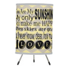 Yellow Chevron You Are My Sunshine Table Lamp