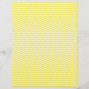 Yellow Chevron/Zig Zag Scrapbook Paper