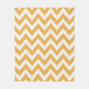 Yellow Chevron Zigzag Pattern Fleece Blanket