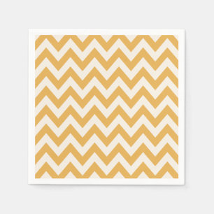 Yellow Chevron Zigzag Pattern Napkin