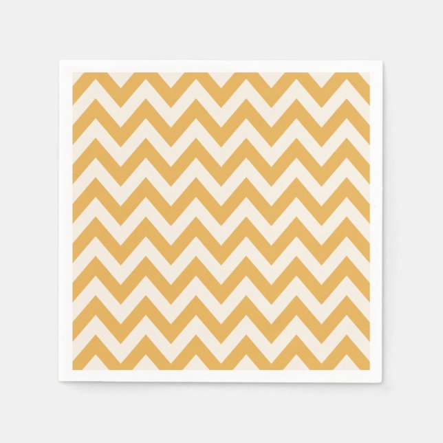 Yellow Chevron Zigzag Pattern  Napkin (Front)