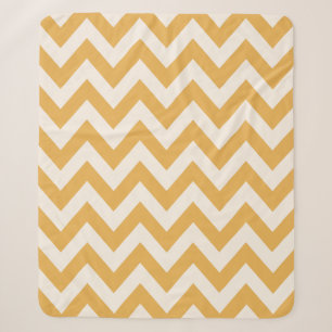 Yellow Chevron Zigzag Pattern Sherpa Blanket