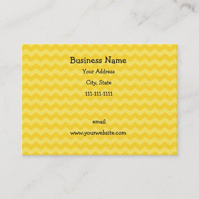 Yellow chevrons business card (Front)