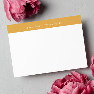 YELLOW CHIC PERSONALIZED FAMILY NAME MONOGRAM CARD