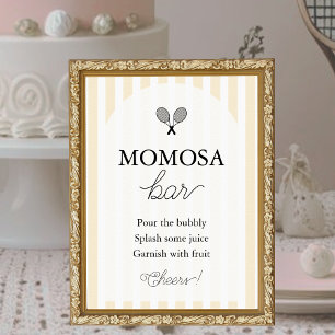 Yellow Chic Tennis Baby Shower Momosa Bar Sign