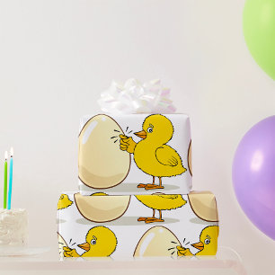 Yellow Chick And Egg Wrapping Paper