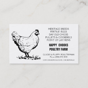 Yellow Chick Chicken Hatchery Business Card