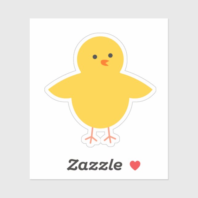 Yellow chick Custom-Cut Vinyl Stickers (Sheet)