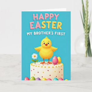 Yellow Chick Easter Cake Card