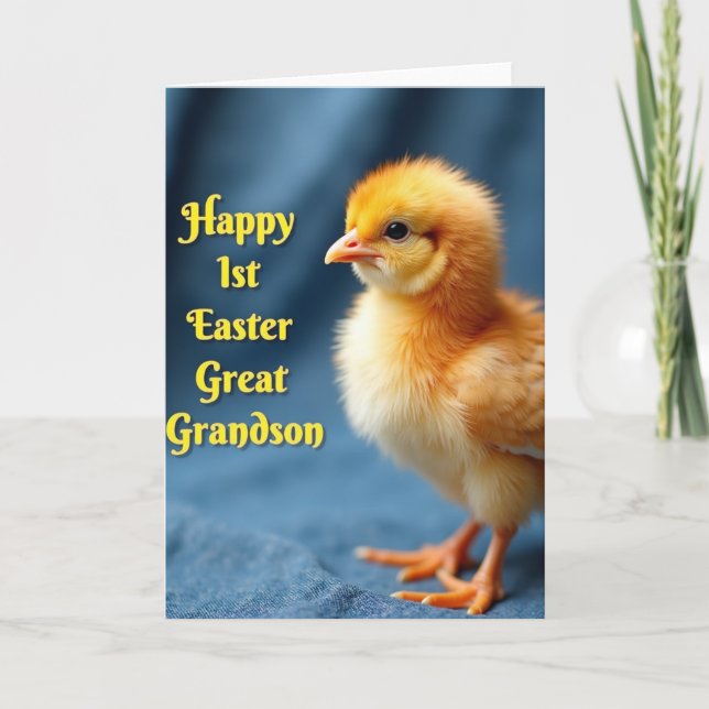 Yellow Chick Easter Card (Front)
