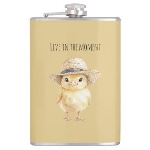 Yellow Chicken Hat Hip Flask