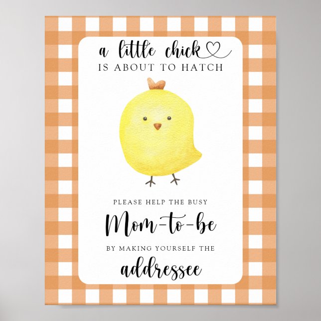 Yellow chicken - Help the Busy Mum-to-Be Poster (Front)