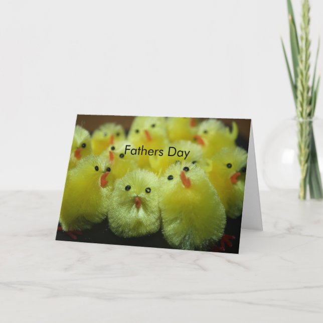 Yellow Chicks Fathers Day Card (Front)