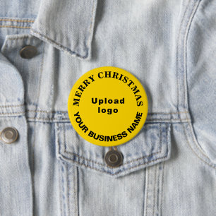 Yellow Christmas Business Round Shape Button