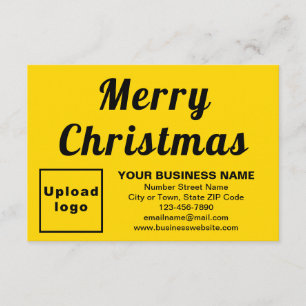 Yellow Christmas Business Small Flat Card