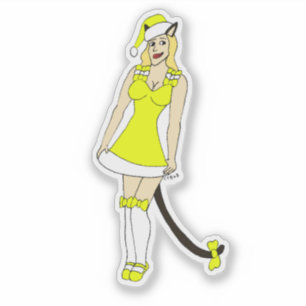 Yellow Christmas catgirl