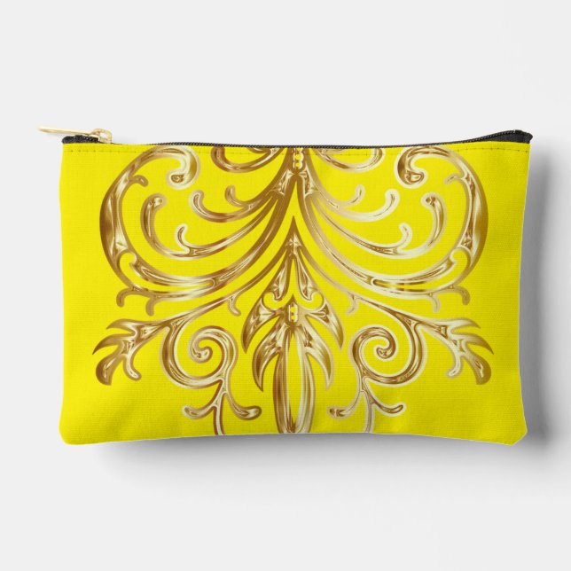 Yellow, Christmas Gifts Authority® Accessory Pouch (Front)