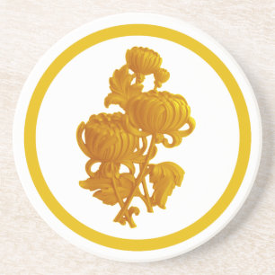 Yellow Chrysanthemum Coaster