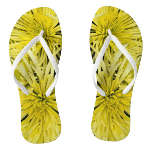 Yellow Chrysanthemum Floral Jandals