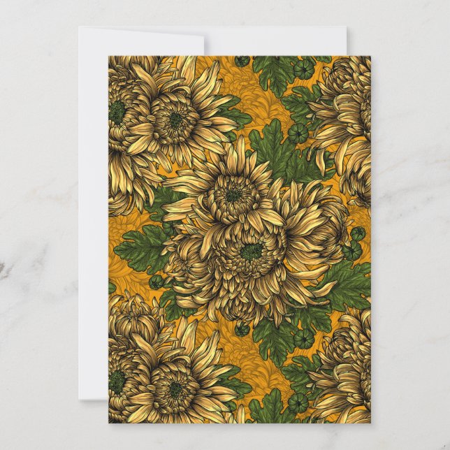 Yellow chrysanthemum flowers (Front)
