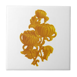 Yellow Chrysanthemum Tile