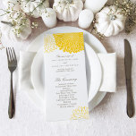 Yellow Chrysanthemum Wedding Program Rack Cards<br><div class="desc">Guide your guests through your special day with this Stylish Light Modern Wedding Program Rack Card, featuring elegant yellow chrysanthemums on a crisp white background. This beautifully designed card is perfect for adding a summery, cheerful touch to your wedding ceremony. Easily customisable online, this program is both practical and stylish,...</div>