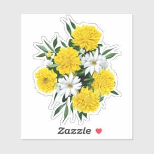 Yellow Chrysanthemums and Daisies