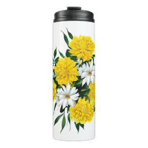Yellow Chrysanthemums and Daisies  Thermal Tumbler
