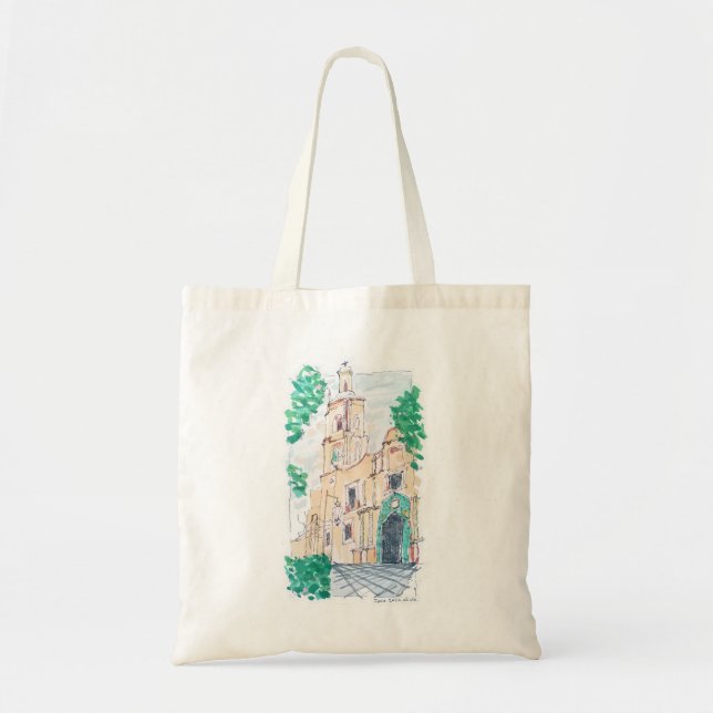 Yellow Church Tote Bag (Front)