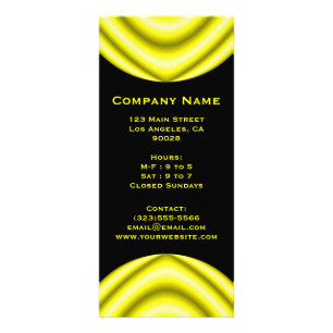 yellow circle rack card