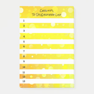 Yellow Circles Black Post-It Notes