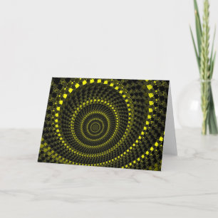 Yellow Circles Greetings Card