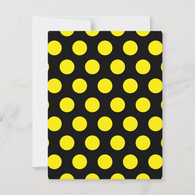 Yellow Circles on Black Background Card (Front)